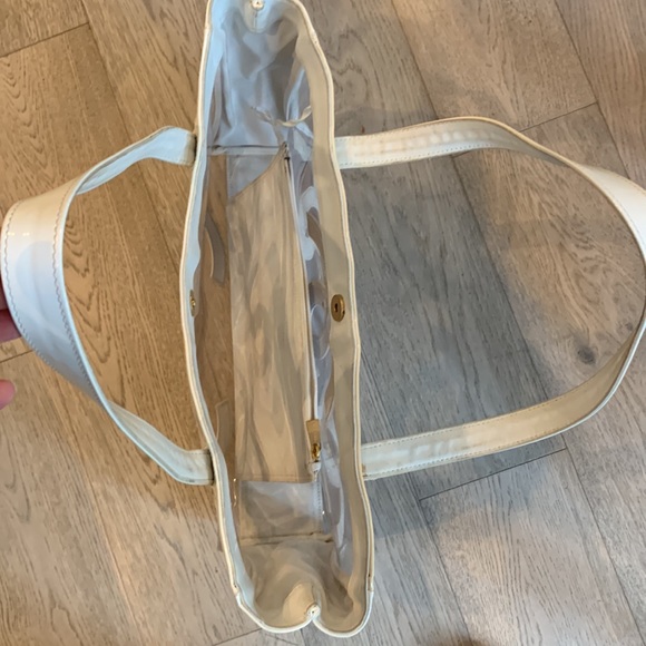 CHANEL Beach🏝️Clear Vinyl Triple CC Logo Transparent XL Shoulder Beach Tote Bag - Picture 13 of 16